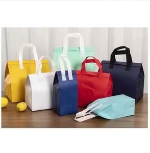 Sac isotherme jetable en non-tissé laminé pour boissons individuelles, sac de transport pour magasin de boissons, sac de déjeuner isolant - Product Image 2