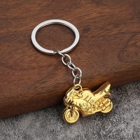 Porte-clés moto en métal vintage en alliage 3D en forme de vélo, souvenir tendance avec mousqueton pour les passionnés de moto