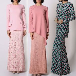 Chemise musulmane pour enfants, vêtements 2 pièces mode en <span class=keywords><strong>Baju</strong></span> <span class=keywords><strong>Kurung</strong></span>, modèles islamiques indonésiens, Burqa, lyingu, collection 2019 - Product Image 6