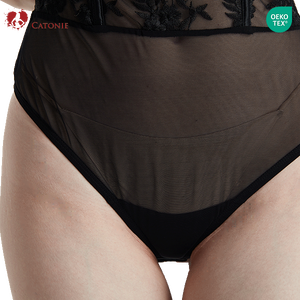 Ensemble de combinaison en dentelle noire brodée, vente chaude, doux et confortable, col en V, bretelles, <span class=keywords><strong>transparent</strong></span>, lingerie sexy pour femmes - Product Image 4
