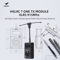 Module émetteur HGLRC T ONE 915 MHz 2W ELRS ExpressLRS longue portée JR/NANO OLED pour accessoires de drone de course FPV