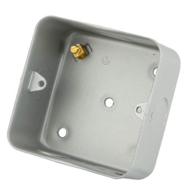 British Standard Iron Box Socket Switch 1 GANG 13A SWITCHED SOCKET