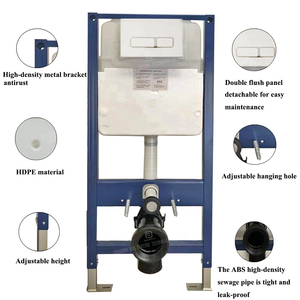 Inodoro suspendido de pared con <span class=keywords><strong>cisterna</strong></span> oculta de doble descarga, de grado hotelero, con ahorro de agua, sin borde, para proyectos y villas. - Product Image 5
