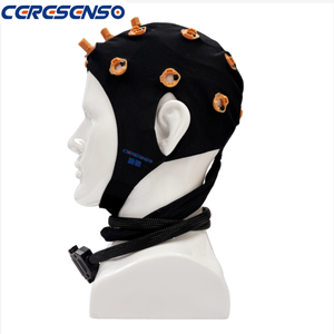 CERESENSO Casque d'électrodes <span class=keywords><strong>EEG</strong></span> de précision à base de solution saline, bandeau double maille avec support amovible pour neurofeedback et navigation TMS - Product Image 2