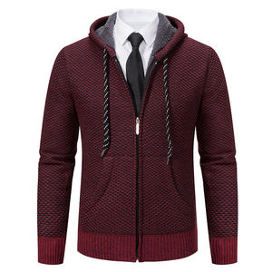 Chaqueta con Capucha para <span class=keywords><strong>Hombre</strong></span>, Moderna, con Logotipo Personalizado, con Cremallera, Cómoda, de Manga Larga, Informal, Urbana, con Cordón, Abrigada para Invierno - Product Image 2