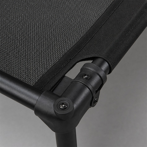 Cama elevada para perros para acampar en el desierto, con estructura de metal negro y malla, cama elevada para mascotas para viajes y descanso de <span class=keywords><strong>Vizsla</strong></span> - Product Image 2