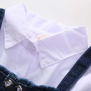 ชุดเดรสแฟชั่นสำหรับเด็กผู้หญิงตัวเล็กชุดเสื้อผ้าแบบจับคู่สไตล์ตะวันตก - Product Image 4