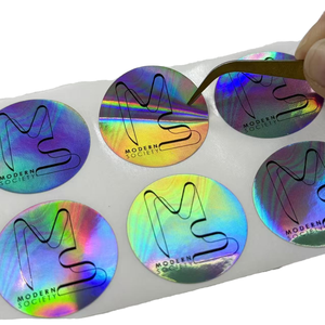 Etiqueta Adhesiva Personalizada de Vinilo con Diseño de Arcoíris, Corte Láser, Impresión Atractiva, Adhesivo Impermeable, Holográfica - Product Image 1