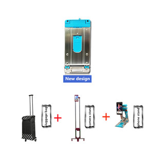 मिनी आकार स्टेनलेस स्टील पोर्टेबल Foldable एल्यूमीनियम हाथ ट्राली - Product Image 3