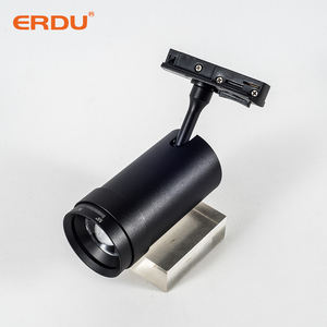 ERDU Lighting – éclairage de piste LED réglable, 2 fils, 1Phase, Zoomable, 5w, 7w, 12w, 20w, 25w, 30w, lumière de piste COB pour galerie d'art et musée - Product Image 2