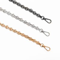 Accessoires de sac DIY tendance : Chaînes en métal multicolores, fermoirs robustes, chaînes de remplacement élégantes Or, Noir, Argent