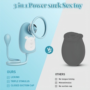 Vibrador con Lengua Insertable, Estimulador de Clítoris y Vaginal para Mujeres, Juguete Sexual con Succión de Clítoris y Tapones Anales - Product Image 5