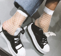 Chaussettes résille noires pour femmes Chaussettes élastiques à la cheville pour l'été