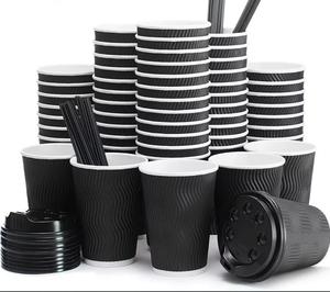Gobelets en papier de conception personnalisée de 4oz 8oz 12oz 16oz 20oz 24oz Tasses à café jetables en papier imprimé à <span class=keywords><strong>double</strong></span> paroi - Product Image 1