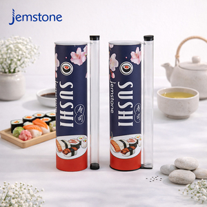 Vente d'usine, tube en papier pour emballage de sushi, cylindre rigide en carton, doublure en aluminium, portable, qualité alimentaire - Product Image 1