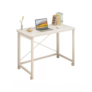 Mesa Dobrável com Rodas |   Mesa de Computador para Escritório em Casa que Economiza Espaço - Mesa Lateral Portátil para Ambientes Pequenos, Quarto - Product Image 1