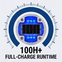 Marqueur de trottoir solaire LED à double face en aluminium moulé sous pression IP68, alimenté par énergie solaire, emballage personnalisé pour les grossistes