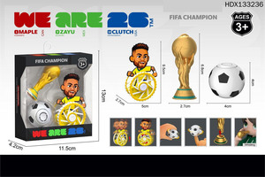 Promotion : <span class=keywords><strong>Pack</strong></span> assorti de 3 articles pour supporters de football : Mascotte, Tasse, Trophée, Sifflet et Fidget Spinner - Product Image 2