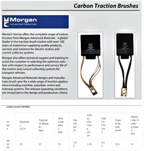 Cepillo de carbono Morgan DE70009578681 Cepillo de carbono Morgan de7000 para motores de tracción EMD DE7000 cepillo de carbono