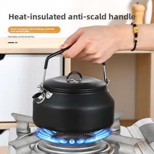 Chaleira Portátil de Aço Inoxidável 304 com Tampa para Caminhadas, Acampamentos e Preparo de Chá, Compatível com Fogão a Cartucho - Product Image 2