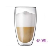 Tasse double en plastique et verre transparent, mug couple, écologique, moderne, pour la maison, isolée, pour le lait et le petit-déjeuner