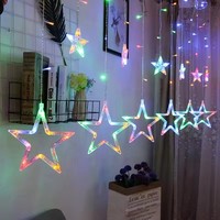 2024 nouvelle décoration de Festival de chaîne de lumière de vacances LED pour Ramadan et Pâques étoile rideau lumière intérieur extérieur décoration de fête