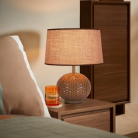Lampe de table en céramique design moderne Lampe de table de bureau de restaurant Lampe de table de couleur marron Lampe de table de chambre à coucher Veilleuses