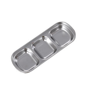 Plateau à condiments en acier inoxydable 304 de style coréen avec compartiments, bol à sauce portable pour assaisonnement de fondue chinoise - Product Image 1