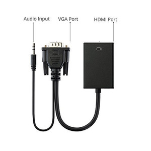 Premium VGA <strong>to</strong> <strong>HDMI</strong> Signal Conversion Cable 1080P HD Adapter with Built in Audio <strong>Output</strong> and Power Supply - Product Image 4