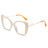 Gafas Ópticas de Diseño Ojo de Gato para PC, Certificadas con el Estándar Global de Reciclaje, Ideales para Reuniones de Negocios Formales y Presentaciones a Clientes