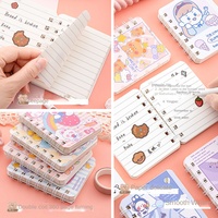 Carnet à spirales A7 de dessin animé, 80 pages, papeterie d'apprentissage, carnet à feuilles mobiles mignon, carnet de poche portable pour étudiants, cadeau en gros