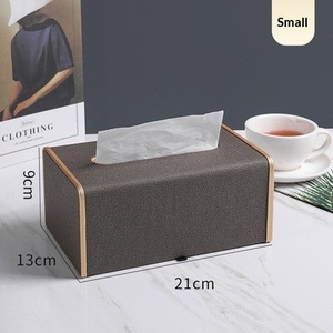 Lüks Deri Mendil Kutusu Çok Fonksiyonlu Uzaktan Kumanda Saklama Bölmesi Sehpa Oturma Odası Yatak Odası İnce Model - Product Image 6