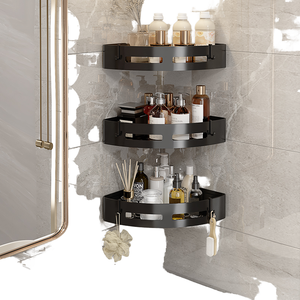 Organizador de Almacenamiento Multifuncional Moderno de Plástico de un Solo Nivel, Tipo Piso, Sin Perforaciones, para Sala de Estar - Product Image 1