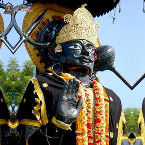 Outdoor grande dio indù Shani scultura religiosa Sani Dev statua in marmo - Product Image 6