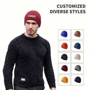 Design Custom Jacquard Beanie Hats Blank Embroidery Caps with Logo Recycled Cashmere Wool Polyester Bows Camouflage Pattern - Product Image 3