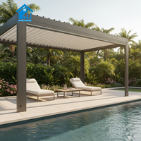 Pergola extérieure en aluminium personnalisée Sweet Home, haute qualité, revêtement poudré, bioclimatique, motorisée/manuelle, installation facile, patio