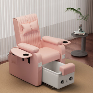 Fauteuil de Pédicure Électrique Rose de Luxe Moderne et Élégant pour Salon de Beauté, avec Massage du Dos et Station Spa pour Manucure et Pédicure, Personnalisable en Usine - Product Image 1