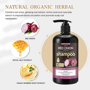 Occa nhãn hiệu riêng Sulfate-Miễn phí anit-rụng tóc tăng cường màu Đỏ hành tây mọc lại tóc tăng trưởng dầu gội đầu và điều thiết lập - Product Image 3