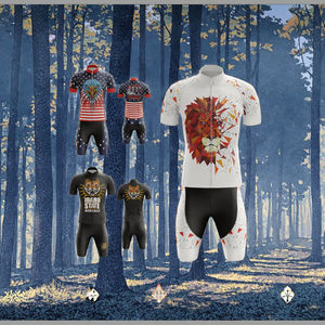 2026 Trending HIRBGOD, conjuntos de ropa de ciclismo para hombres, camisetas informales con cremallera completa de estilo británico con valor inferior de bicicleta transpirable y comodidad - Product Image 2