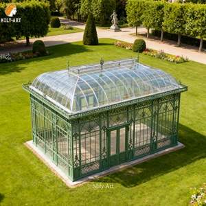 MILY Orangerie Vitrée Victorienne <span class=keywords><strong>en</strong></span> Fer Forgé sur Mesure, MOQ 1 Pièce, Direct Fabricant - Product Image 3