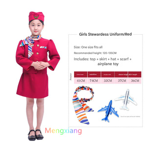Ocupación Avión Cosplay Traje de carrera Fiesta de Halloween Traje de azafata Fancy Pilot Uniformes Niñas Rendimiento Conjunto de ropa - Product Image 6
