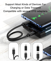 Nouveau Câble de Charge Multifonction 6-en-1 avec Support Téléphone Magnétique, Câble USB OTG, Adaptateur Carte et Boîte de Rangement
