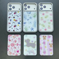 Coque arrière magnétique de luxe personnalisée en PC+TPU avec boutons en métal pour iPhone séries 18 et 17