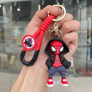Trendy Cool <strong>Spiderman</strong> Cartoon Doll Keychains Boys Schoolbag Charms Car Key <strong>Rings</strong> Claw Machine Small Gift Supplies - Product Image 5