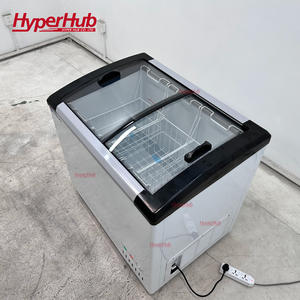 Congelador compacto para helados, refrigerador comercial con puerta corrediza de vidrio, tamaño pequeño para tienda minorista, color blanco - Product Image 6