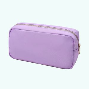 Pochette de maquillage imperméable en nylon rayé de style féminin RTS, grande capacité, fermeture éclair, écologique, multicolores, sac cosmétique de voyage pour le rangement - Product Image 3