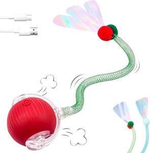 Juguetes Interactivos para Gatos de Interior, Bola Móvil Ágil de Tercera Generación con Cola de Malla Elástica, Automática, para Gatos Aburridos - Product Image 1