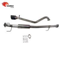 Système d'échappement haute performance à sortie unique en acier inoxydable 304 avec embout en fibre de carbone pour Toyota Hilux Vigo 2004-2015
