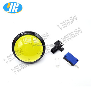 Direkter Werks großhandel 12V Arcade-Maschinen teile 60mm Dome LED beleuchteter Druckknopf schalter Momentary Start Plastic Amusement - Product Image 3