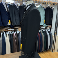 Costumes Formels de Haute Qualité Grande Taille avec Broderie Strass pour Hommes, Ensemble Veste et Pantalon de Costume d'Affaires pour Mariage et Cérémonie